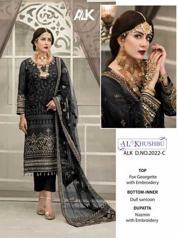 AL KHUSHBU ALK 2022 COLOURS GEORGETTE PAKISTANI SUITS