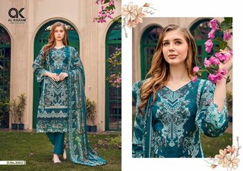 AL KARAM FIRDOUS VOL 3 LAWN SALWAR SUITS WHOLESALER IN SURAT