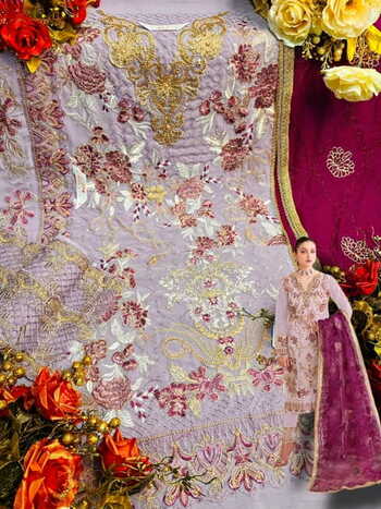 FEPIC ROSEMEEN C 5242 GEORGETTE EMBROIDERY PAKISTANI SUITS