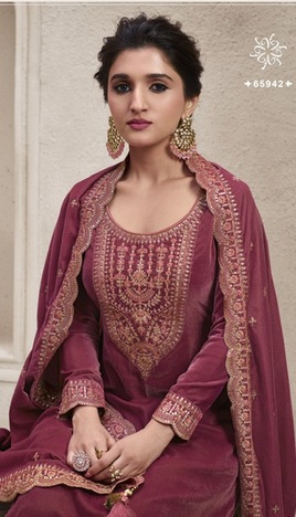 VINAY KERVIN VELVET EMBROIDERY 2 SALWAR KAMEEZ WHOLESALER IN SURAT