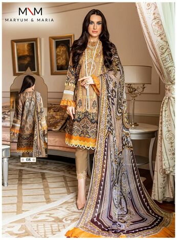 MARYAM & MARIA MAHERMAH COTTON PRINTED KARACHI SUITS