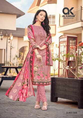 AL KARAM JASMINE LAWN COTTON PRINTED KARACHI SUITS