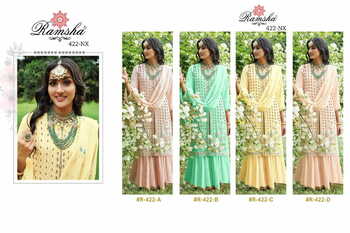 RAMSHA R 422 NX PAKISTANI SALWAR SUITS