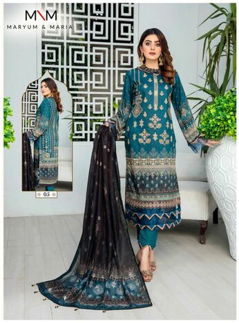 MARYAM & MARIA MAHERMAH COTTON PRINTED KARACHI SUITS