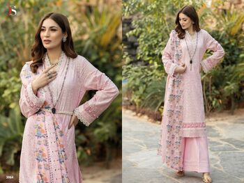 DEEPSY SUITS ADAN LIBAS CHIKANKARI 23 3061 TO 3068 SERIES PAKISTANI SUITS