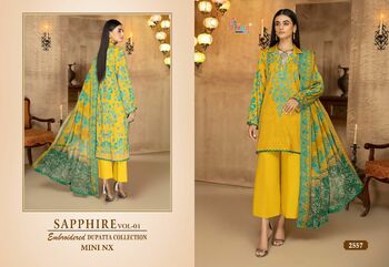 SHREE FABS SAPPHIRE EMBROIDERED DUPATTA COLLECTION VOL 1 MINI NX