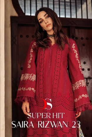 DEEPSY SUITS SAIRA RIZWAN 23 SUPER HIT CAMBRIC COTTON SUITS CATALOGUE