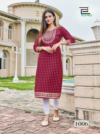 BLUE HILLS FESTIVAL NIGHT SHORT VOL 1 EMBROIDERY KURTIS 