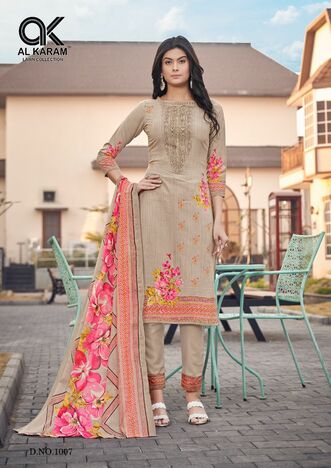 AL KARAM JASMINE LAWN COTTON PRINTED KARACHI SUITS