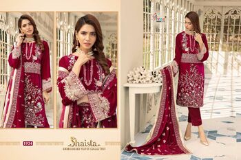 SHREE FABS SHAISTA EMBROIDERED VELVET COLLECTION PAKISTANI SUITS AT WHOLESALE