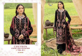 SHREE FABS CHEVRON LUXURY LAWN COLLECTION VOL 10 2462 TO 2468 SERIES PAKISTANI SUITS