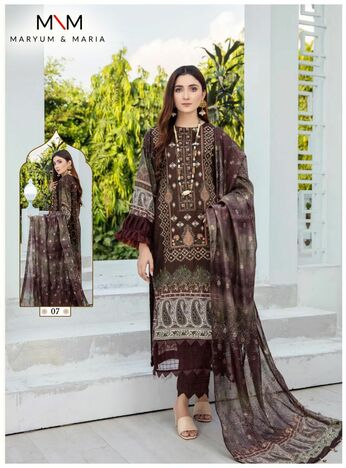 MARYAM & MARIA MAHERMAH COTTON PRINTED KARACHI SUITS