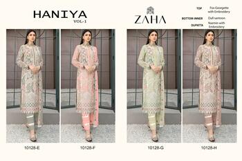 ZAHA HANIYA VOL 1 GEORGETTE EMBROIDERY PAKISTANI SUITS