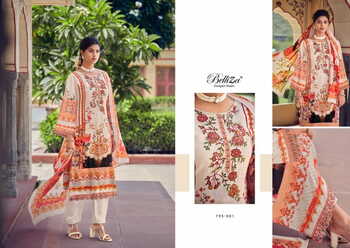 BELLIZA ZULIKA JAM COTTON DIGITAL PRINT EMBROIDERY SUITS SURAT