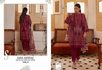 SHREE FABS SANA SAFINAZ MUZLIN COLLECTION VOL 9 2370 TO 2376 SERIES PAKISTANI SUITS