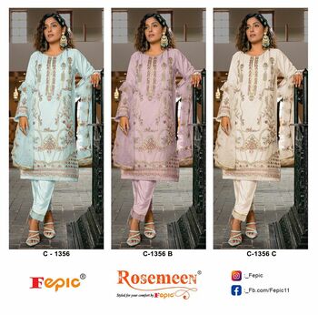 FEPIC ROSEMEEN 1356 SERIES PAKISTANI SUITS WHOLESALE PRICE