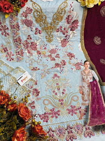 FEPIC ROSEMEEN C 5242 GEORGETTE EMBROIDERY PAKISTANI SUITS