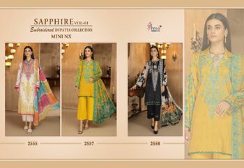 SHREE FABS SAPPHIRE EMBROIDERED DUPATTA COLLECTION VOL 1 MINI NX