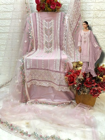  FEPIC ROSEMEEN C 1680 GEORGETTE PAKISTANI SALWAR SUITS WHOLESALER IN SURAT