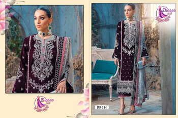 DINSAA SUIT ANAYA VOL 1 VELVET EMBROIDERY SUITS CATALOGUE