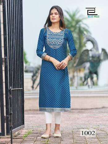 BLUE HILLS FESTIVAL NIGHT SHORT VOL 1 EMBROIDERY KURTIS 