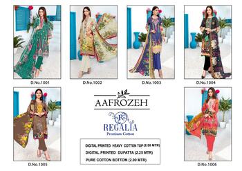 AAFROZEH REGALIA COTTON PRINTED KARACHI SUITS BEST PRICE