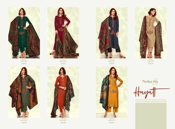 MUMTAZ ARTS HAYATT JAM SATIN DIGITAL PRINTED SUITS SUPPLIER SURAT