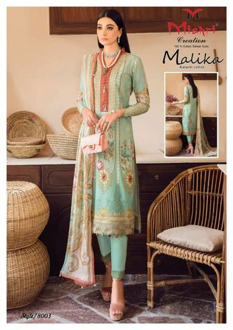 MISHRI CREATION MALIKA VOL 8 KARACHI COTTON PRINTED SUITS BEST PRICE