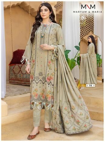 MARYAM & MARIA MAHERMAH COTTON PRINTED KARACHI SUITS