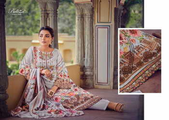 BELLIZA ZULIKA JAM COTTON DIGITAL PRINT EMBROIDERY SUITS SURAT