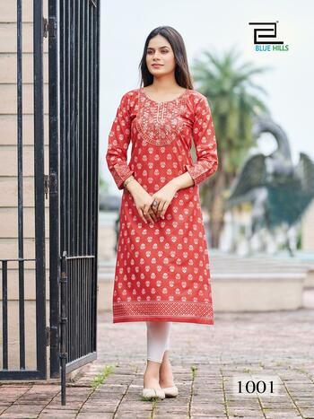 BLUE HILLS FESTIVAL NIGHT SHORT VOL 1 EMBROIDERY KURTIS 