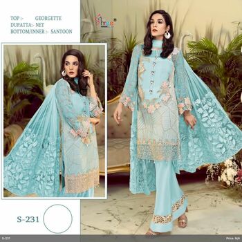 SHREE FABS S 231 SERIES GEORGETTE PAKISTANI SUITS