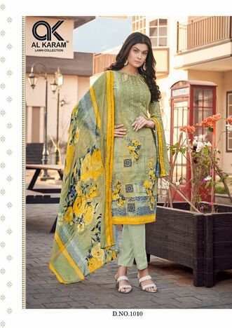 AL KARAM JASMINE LAWN COTTON PRINTED KARACHI SUITS