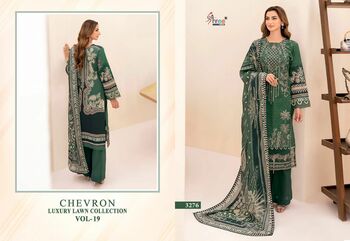 SHREE FABS CHEVRON VOL 19 PAKISTANI SUITS WHOLESALER CHIFFON DUPATTA