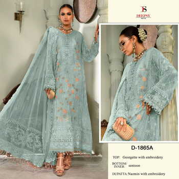 DEEPSY SUITS 1865 SERIES GEORGETTE EMBROIDERY SUITS CATALOGUE