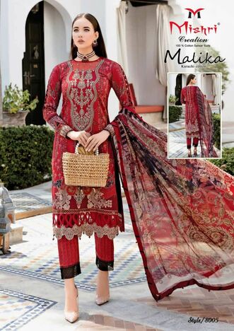 MISHRI CREATION MALIKA VOL 8 KARACHI COTTON PRINTED SUITS BEST PRICE