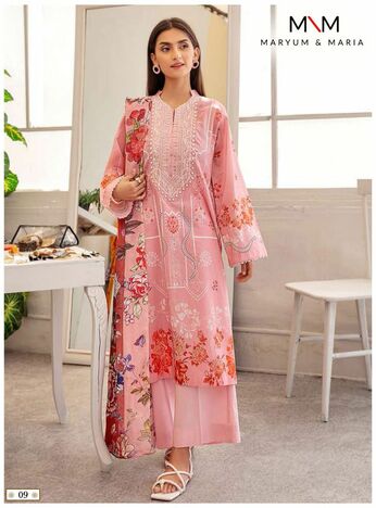 MARYAM & MARIA MAHERMAH COTTON PRINTED KARACHI SUITS