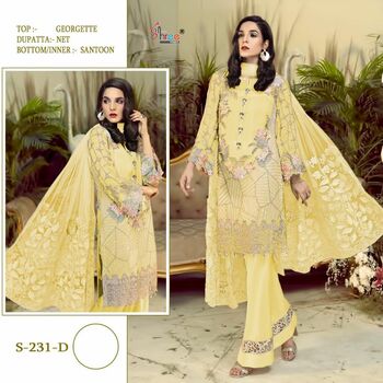 SHREE FABS S 231 SERIES GEORGETTE PAKISTANI SUITS