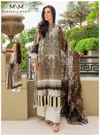 MARYAM & MARIA MAHERMAH COTTON PRINTED KARACHI SUITS