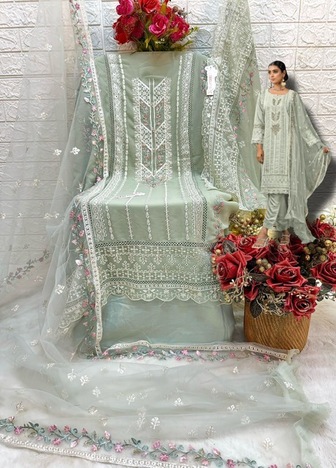  FEPIC ROSEMEEN C 1680 GEORGETTE PAKISTANI SALWAR SUITS WHOLESALER IN SURAT