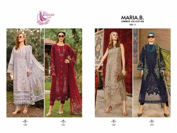 DINSAA SUIT MARIA B VOL 1 EMBROIDERY PAKISTANI SUITS SUMMER COLLECTION 2023