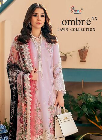 SHREE FABS OMBRE LAWN COLLECTION NX LAWN COTTON PAKISTANI SUITS SURAT