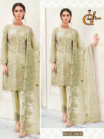 G ZAHRA COLOUR PAKISTANI GEORGETTE EMBROIDERY SUITS