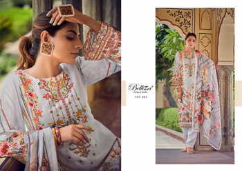 BELLIZA ZULIKA JAM COTTON DIGITAL PRINT EMBROIDERY SUITS SURAT