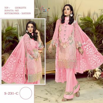 SHREE FABS S 231 SERIES GEORGETTE PAKISTANI SUITS