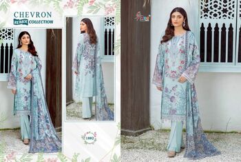 SHREE FABS CHEVRON REMIX COLLECTION PAKISTANI SUITS LATEST CATALOGUE 2021