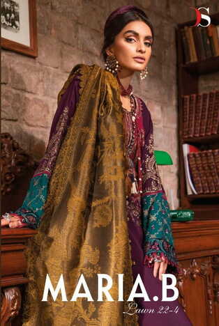 DEEPSY SUITS MARIA B LAWN 22 4 1939 TO 1945 SERIES PAKISTANI SUITS CATALOGUE