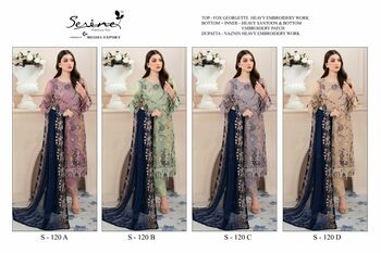 SERENE S 120 FOUX GEORGETTE EMBROIDERY PAKISTANI SUITS AT SURAT