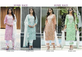 KUMB RACE EMBROIDERY WORK READYMADE KURTIS SUPPLIER IN SURAT 