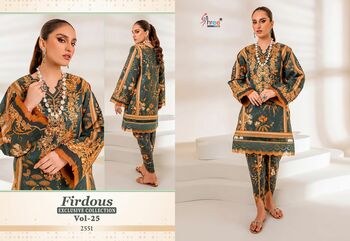 SHREE FABS FIRDOUS EXCLUSIVE COLLECTION VOL 25 2449 TO 2453 SERISE PAKISTANI SUITS